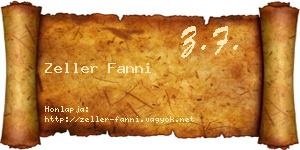 Zeller Fanni névjegykártya