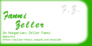 fanni zeller business card